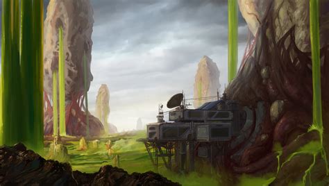Alien Terraformation Environment Concept Art Rimaginarylandscapes