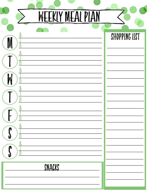 Simple Meal Planning For Beginners With Free Printables Free Weekly