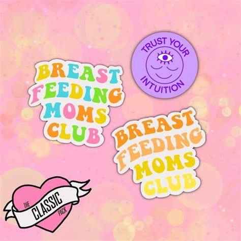 Classic Breastfeeding Sticker Pack Breastfeeding Stickers Etsy