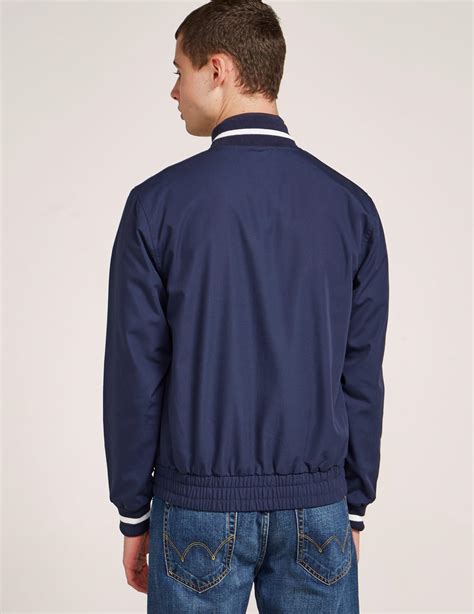 Fred Perry Cotton Reissue Made In England Bomber Jacket In Navy Blue For Men Lyst