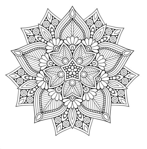 Relaxing Mandala Coloring Book 50 Pages Etsy