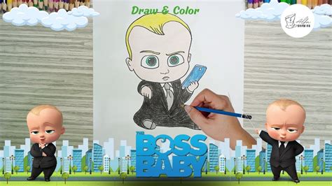 How To Draw Boss Baby Easy For Kids Toddler Drawing Tutorial Youtube