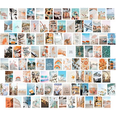 Buy Koskimer 100pcs Blue Wall Collage Kit Aesthetic Pictures 100 Set