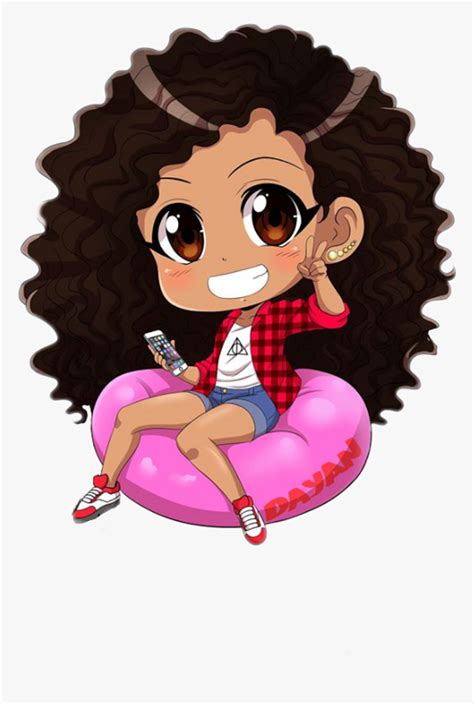 Chibi Curlyhair Curlyhairdontcare Curly Anime Curly