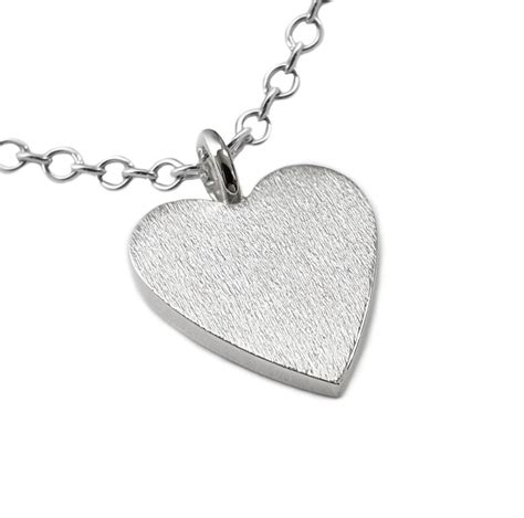 Sterling Silver Heart Necklace Pendant Sterling Silver Heart Etsy