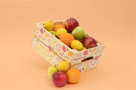 Premium Psd Fresh Fruit Box Mockup Design