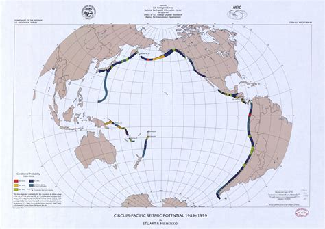 Circum Pacific Seismic Potential 1989 1999 Library Of Congress