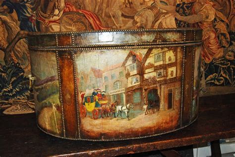 19th C English Painted Trunk At 1stdibs