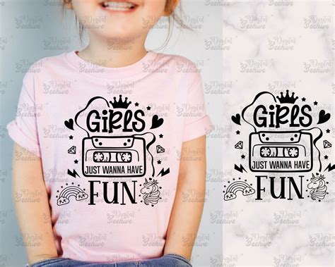 Girls Just Wanna Have Fun Svg Girls Svg Girls Trip Svg 80s Etsy Australia