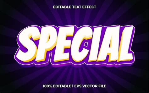 Premium Vector Special 3d Editable Text Effect Template With 3d Style