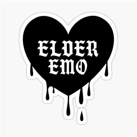 Elder Emo Goth Spooky T For Emos Millennials Not A Phase Sticker By Squidandbear