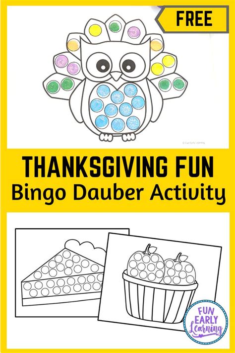 Related posts dot to dot printable worksheetsletter crafts for preschoolalphabet project for kindergartenfrozen c alphabet coloring pages do a dot bingo dauber. Thanksgiving Bingo Dauber Coloring Pages | Thanksgiving ...