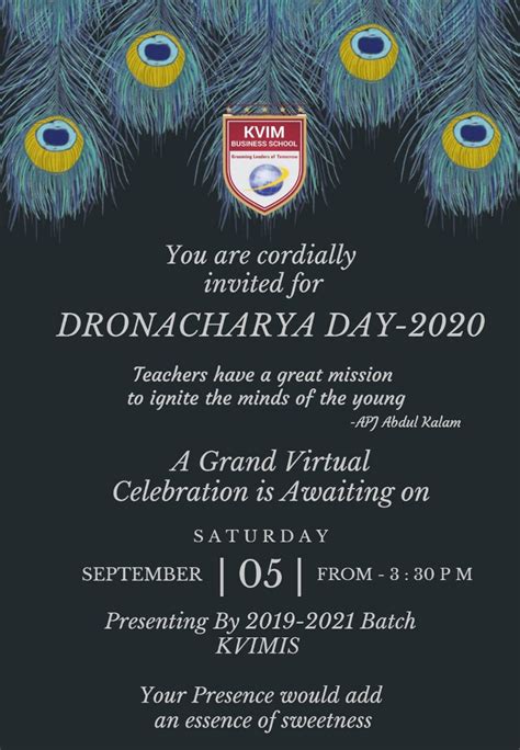 Teachers Day Invitation KVIM