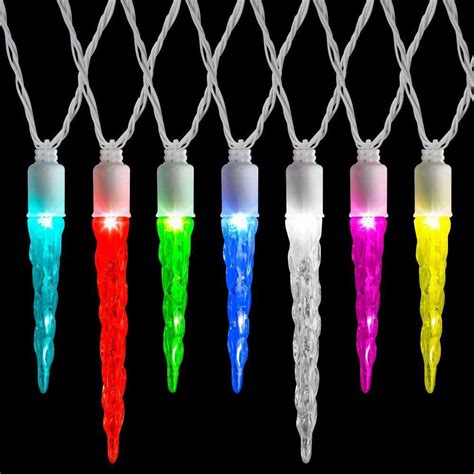 Lightshow Synchro Lights 12 Count Led Icicle Lights Multicolor