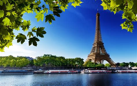 It is an iron lattice tower situated in champ de mars, paris, france. France River & Eiffel Tower HD wallpaper | HD Latest ...