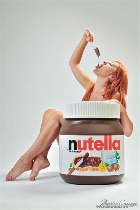 Accurate Self Portrait Nutella Bottle Beautiful Women Chocolate
