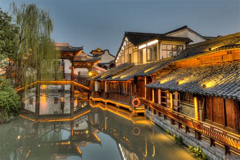 Wallpaper Landscape Old City Night Architecture