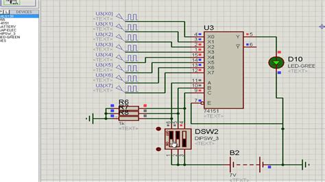 Multiplexor 74151 En Protoboard Marcus Reid