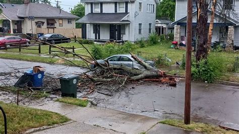 Damage Reported After Severe Storm System Warning Of Tornadoes Rips