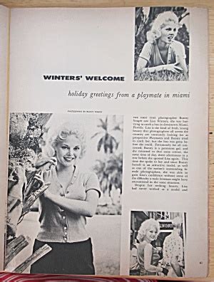 Playboy Magazine December 1956 Lisa Winters