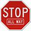 Stop All Way Sign Y1279  By SafetySigncom