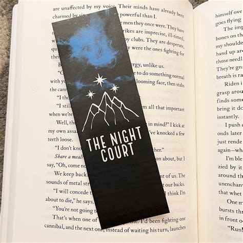Acotar Bookmark Velaris Night Court Bookmark Etsy