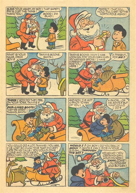 Four Color Shadows Surprise Christmas Present Santa Claus Funnies 1958