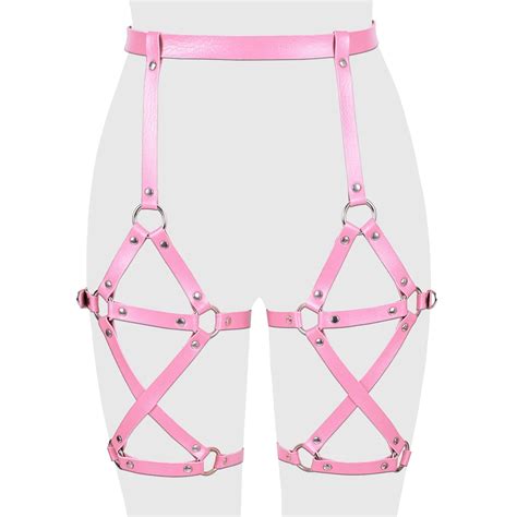adjust harness fashion punk tight suspender cage leather harness straps belt gothic sex costumes