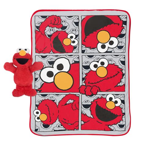 Buy Jay Franco Sesame Street Hip Elmo 12 Inch Character Pillow And Throw Blanket Set Measures