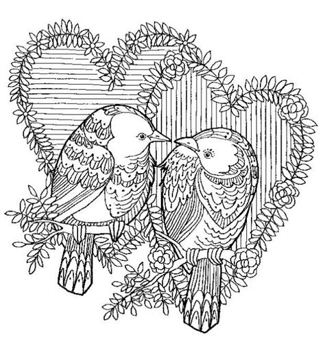 Sie können pflanzen, blumen, tiere, komplizierte muster, eine fantastische welt malen. 8208_ausmalbuch_vorlage_vogel_paerchen-zencolor.jpg (620 ...