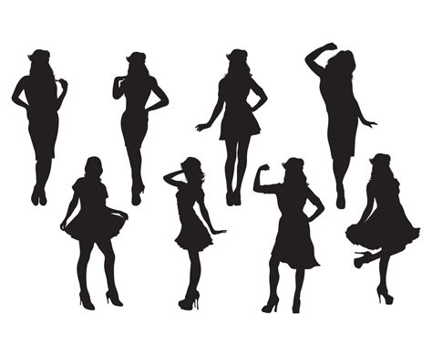 Woman Silhouette Vectors Vector Art And Graphics