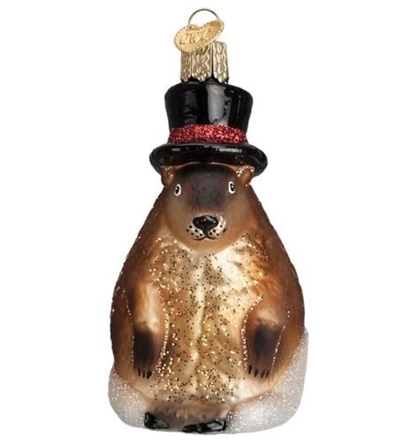 Glass Groundhog Ornament In 2021 Old World Christmas Ornaments Old