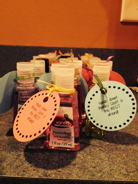 Mini Hand Sanitizers With Custom Tags For Staff Appreciation Week Nurses Week Ts Ts For