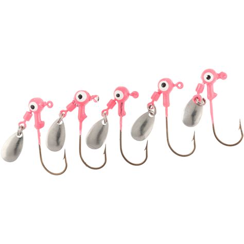 Luck E Strike Crappie Magic Round Jig Heads Wspinner Fishing Lures 5