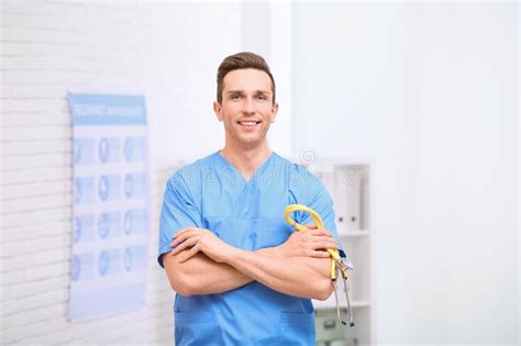 Portrait Of Medical Assistant With Stethoscope Stock Image Image Of Examination Person 147162953