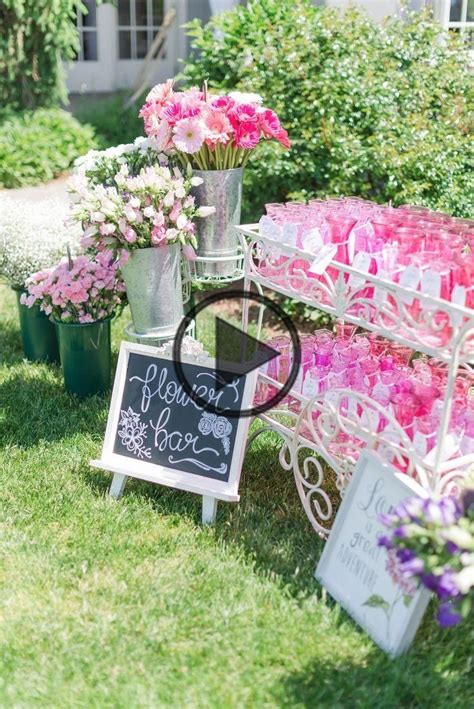 Elegant Country Club Bridal Shower With A Flower Bar In 2020 Bridal