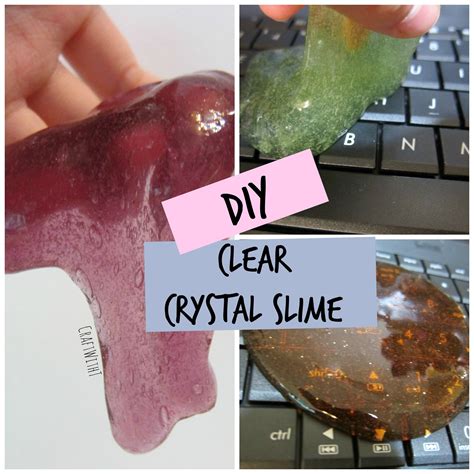 Diy Clear Crystal Cleaning Slime How To Craftwitht Craftcellent Sunday