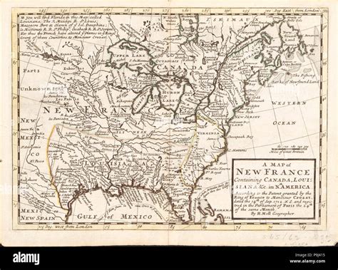 Une Carte De La Nouvelle France Contenant Canada Louisiane Etc Dans