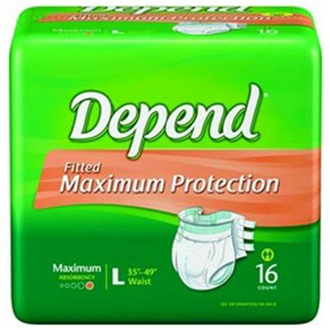Adult Incontinent Brief Depend Tab Closure Disposable Heavy Absorbency