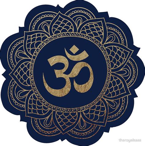 Gold Ohm Mandala By Theroyalsass Om Symbol Art Om Art Marquesan Tattoos