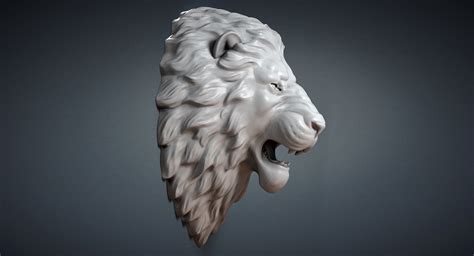 Lion Head 3d Model