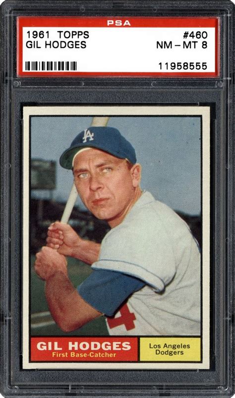 auction prices realized baseball cards 1961 topps gil hodges summary