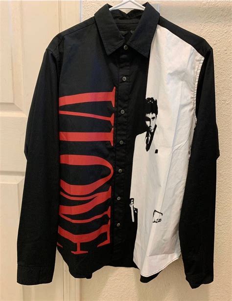 Vlone Vlone Scarface Button Up Long Sleeve Shirt Grailed