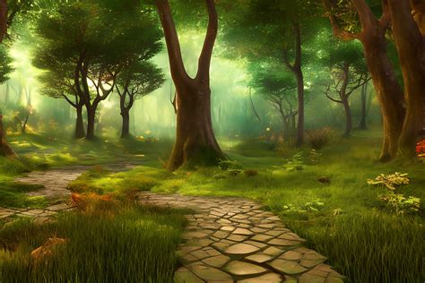 Magical Fairytale Forest Background Graphic By Fstock · Creative Fabrica