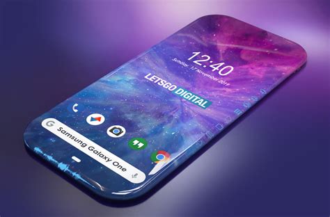 As it moves across the screen, the phone in the background turns, revealing four rear cameras. Samsung Galaxy One smartphone met 3D display en side-touch ...
