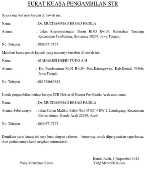 Surat Kuasa Pengambilan Paspor