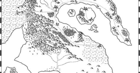 Image Detail For Black And White Overland Map Unlabeled Fantasy Map Maker Fantacy Maps