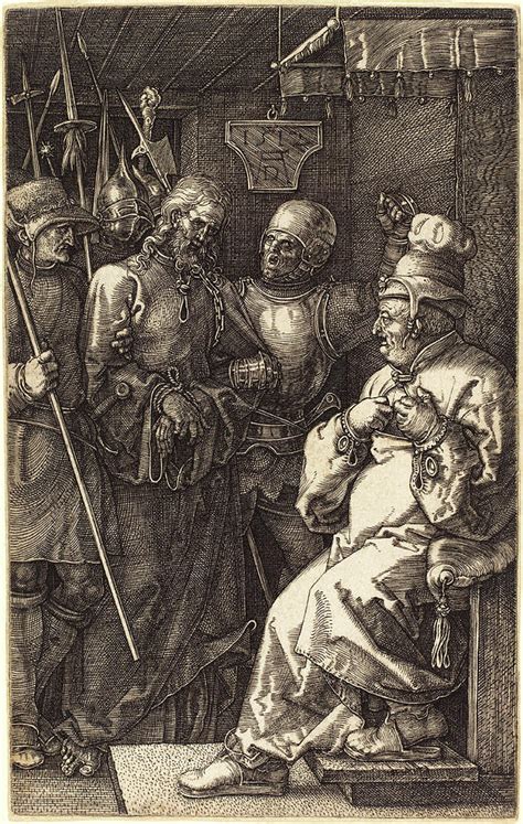 Albrecht Dürer German 1471 1528 Christ Before Caiaphas Drawing By Quint Lox