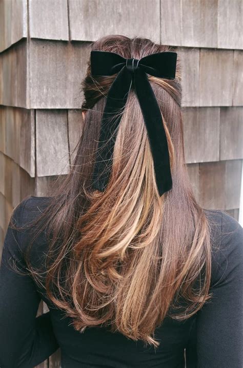 Black Velvet Hair Bow Barrette Delicate Hair Bow T For Her Classic Hair Bow Brigitte Hair