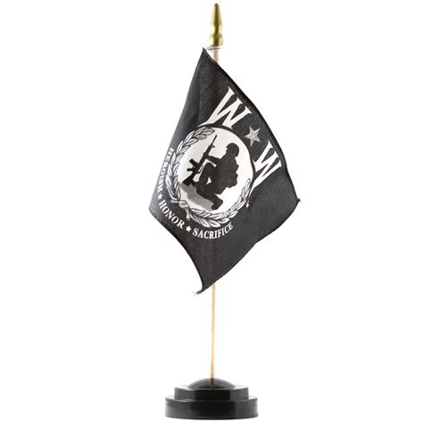 Wounded Warrior Desk Flag With Stand 883714170869 Ebay